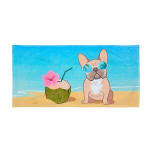 Variety To Go Beach Towel Over-Sized 100% Cotton Beach Towel 60" x 30” (Pet Dog)
